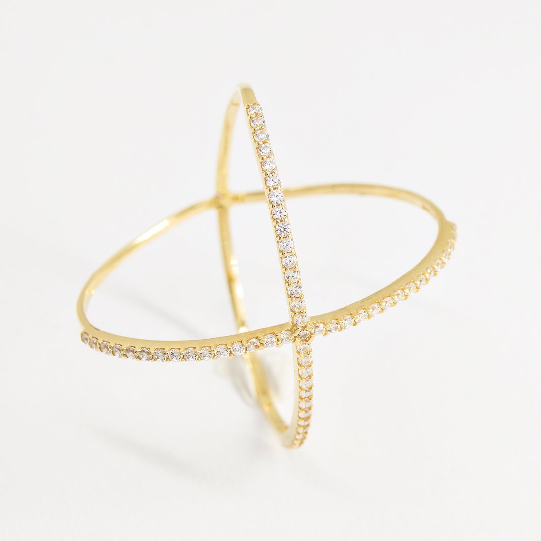 Anel X Ouro e Zirconias