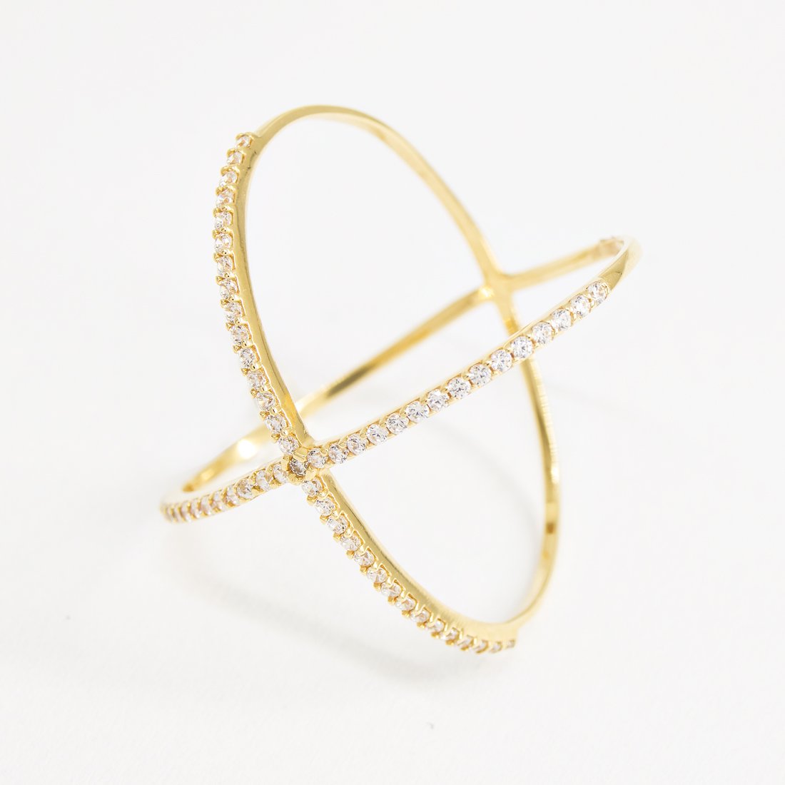 Anel X Ouro e Zirconias