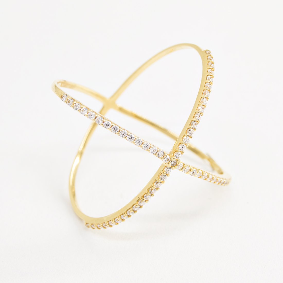 Anel X Ouro e Zirconias