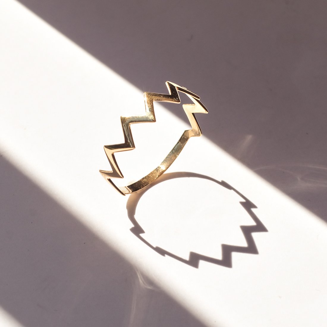 Anel Zig Zag Ouro 18k