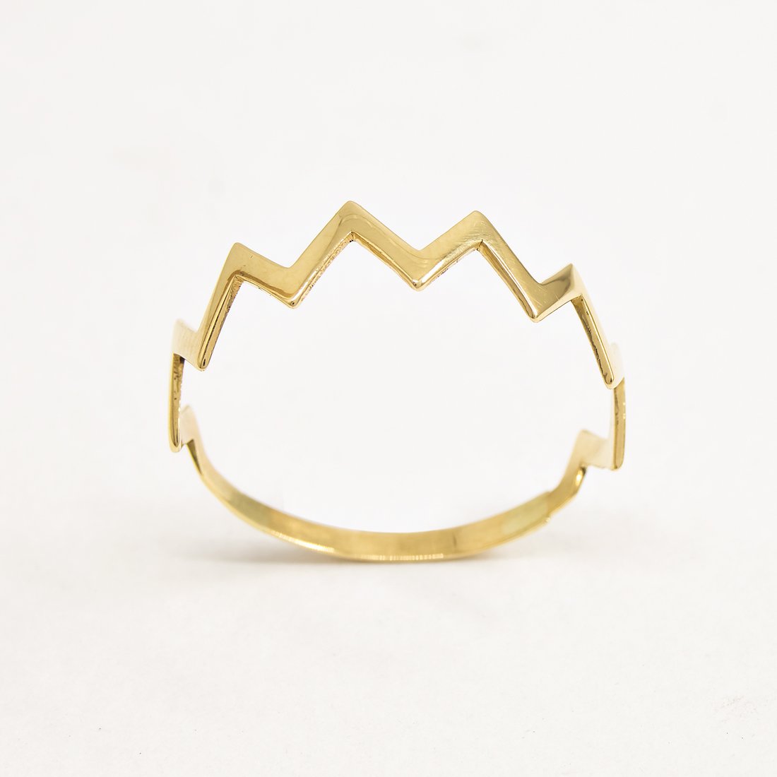 Anel Zig Zag Ouro 18k