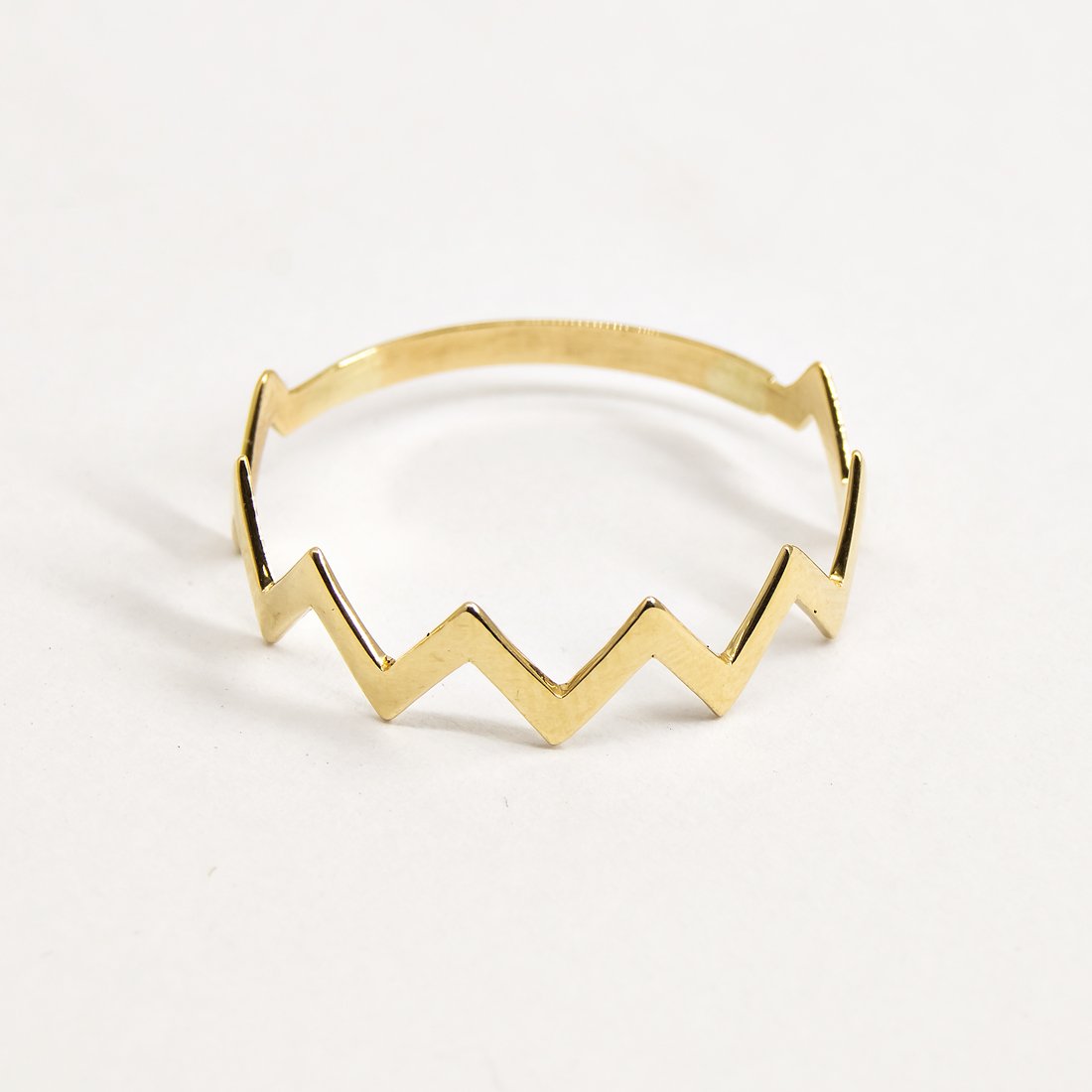 Anel Zig Zag Ouro 18k