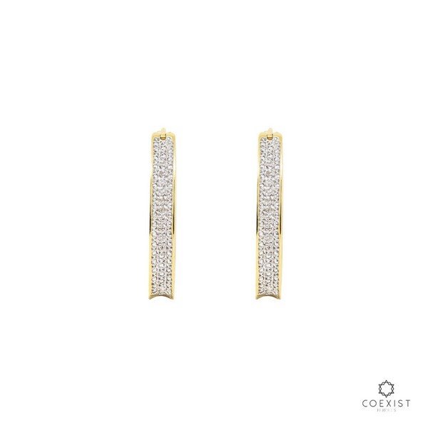 Argola Bowl Brilhantes Ouro 18K