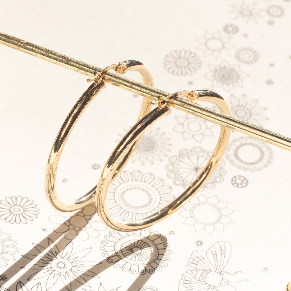 Argola Brigitte Ouro Extra Grande