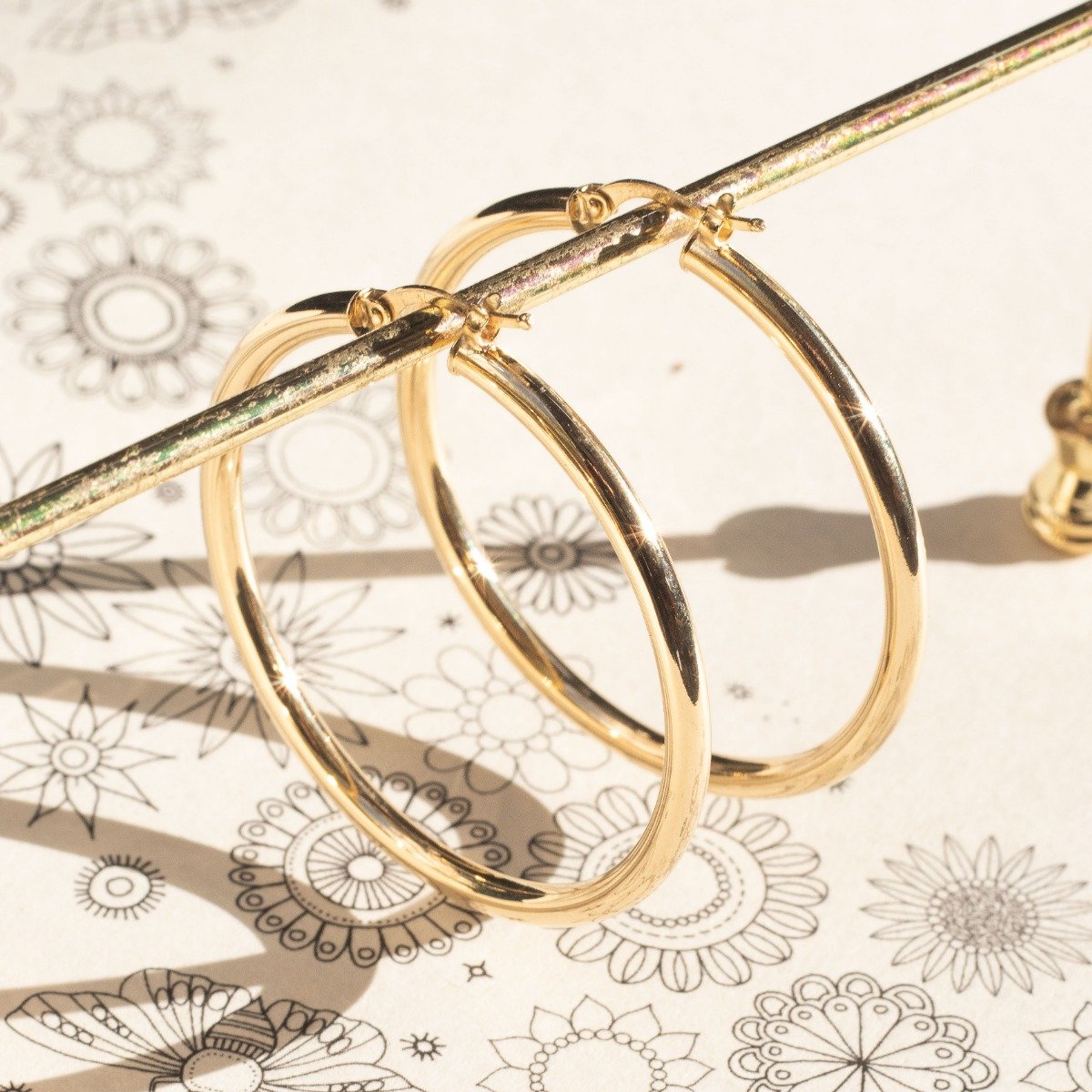 Argola Brigitte Ouro Extra Grande