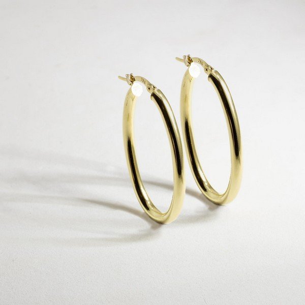 Argola Brigitte Oval Ouro 18K