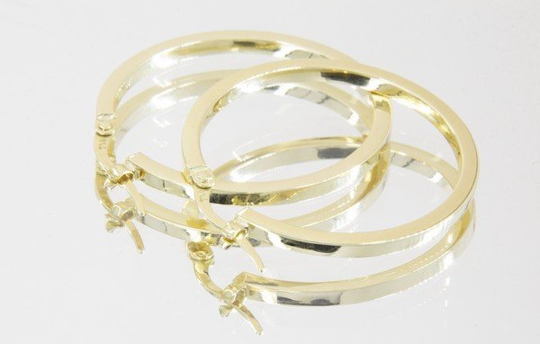 Argola Charlotte Grande Ouro 18k 