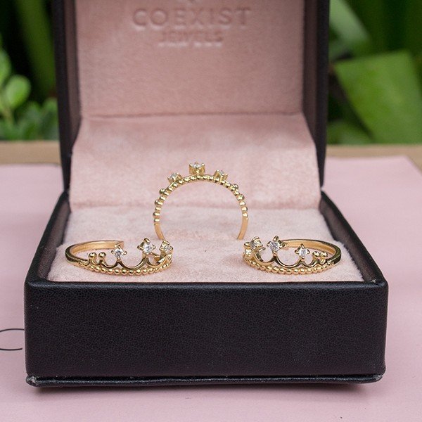 Argola Coroa Diamantes