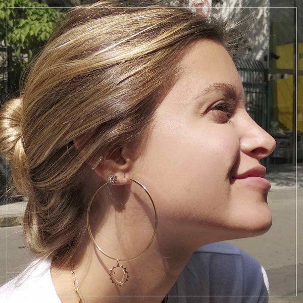 Argola Fina Big Smile Ouro 18K