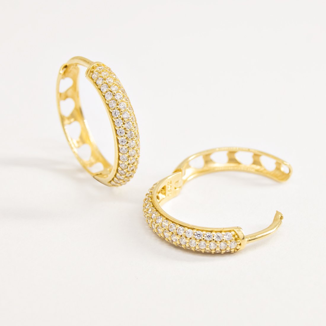 Argola Ouro Bright Zircônias