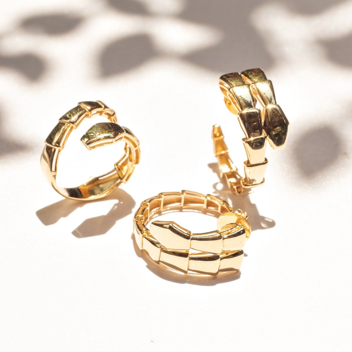 Argola Power Snake Ouro Liso 18k