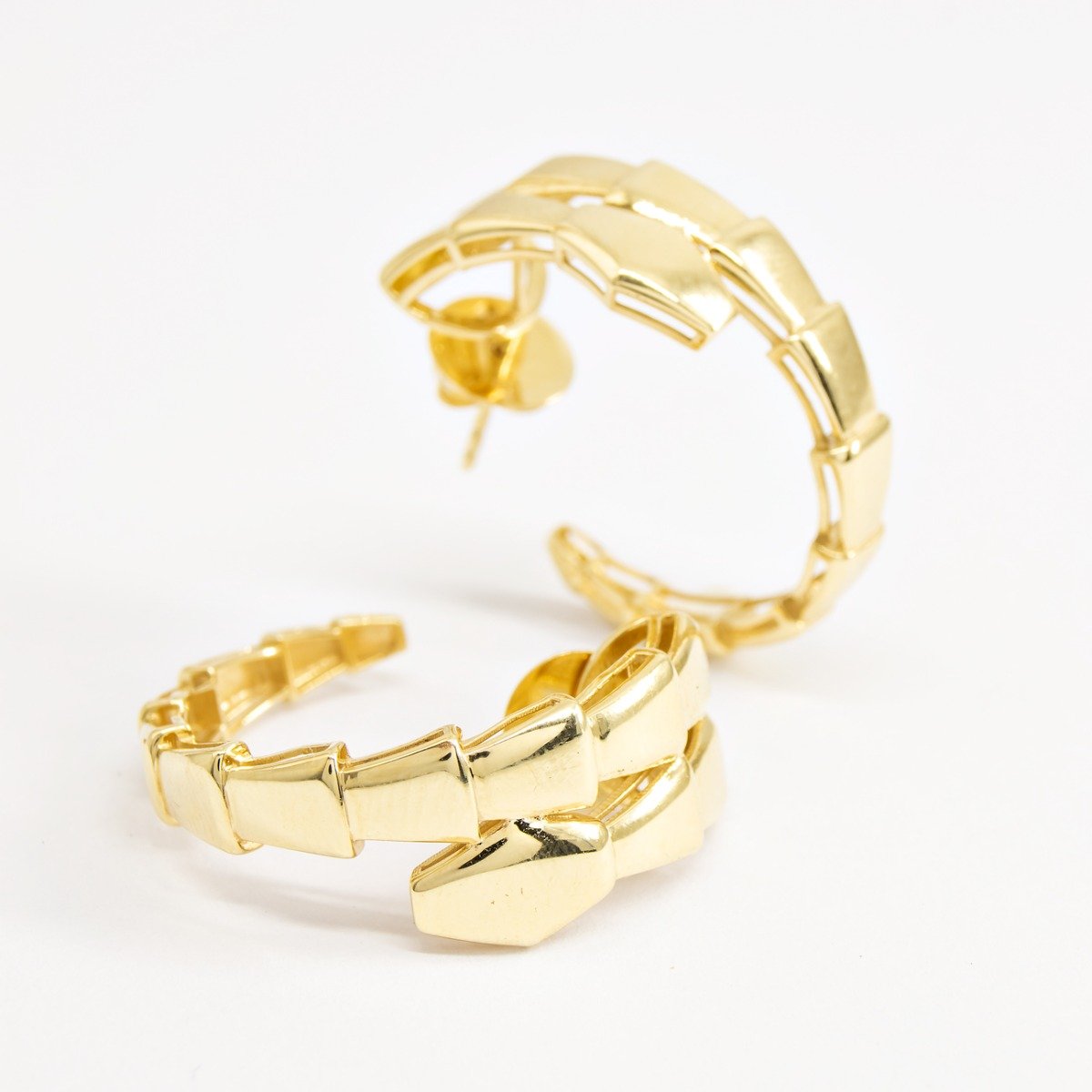 Argola Power Snake Ouro Liso 18k