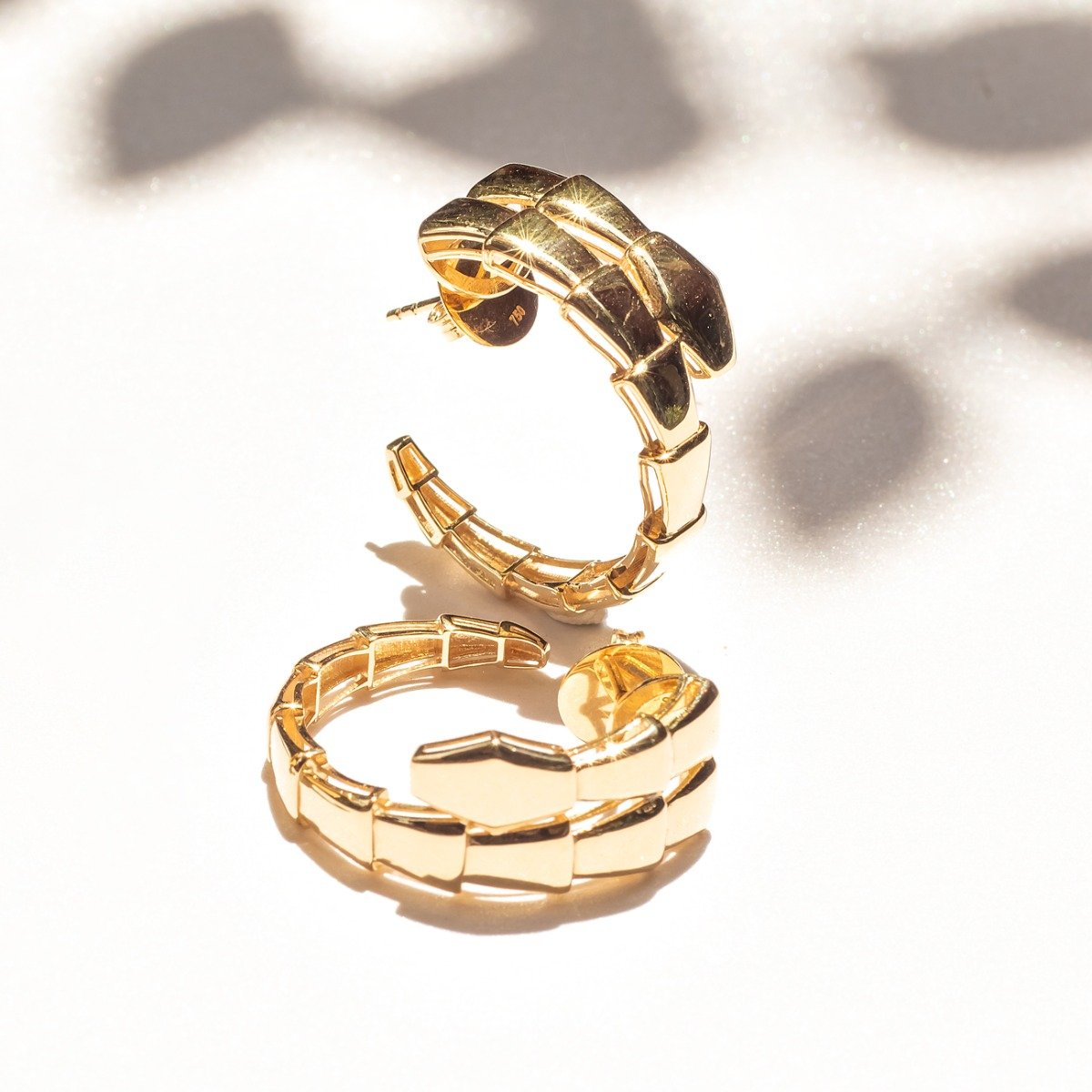 Argola Power Snake Ouro Liso 18k