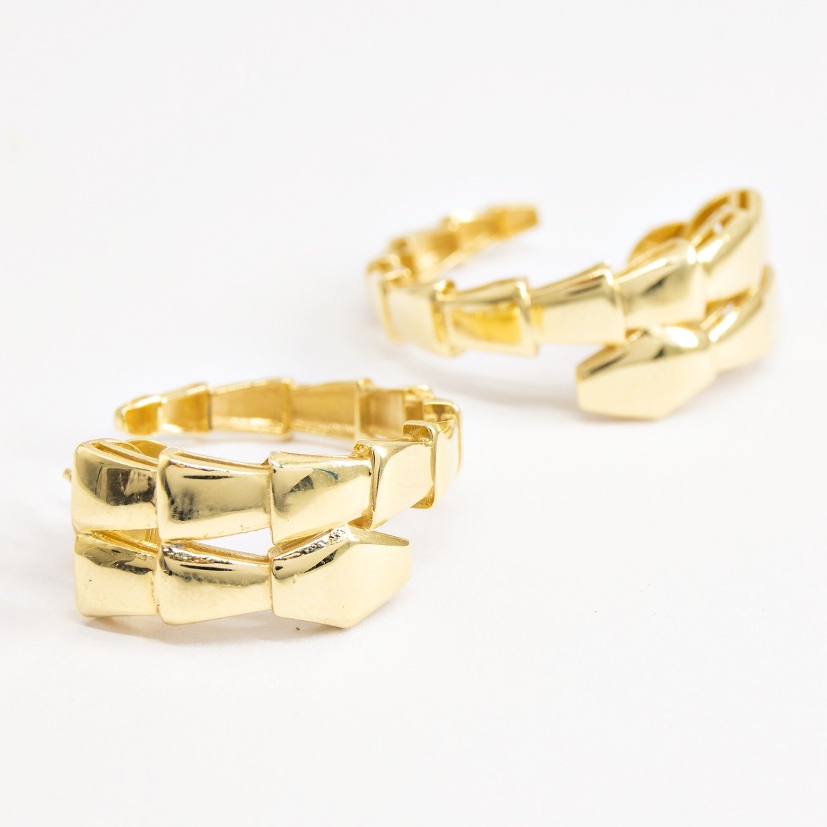 Argola Power Snake Ouro Liso 18k