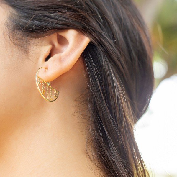Argola Silk Pedras Preciosas