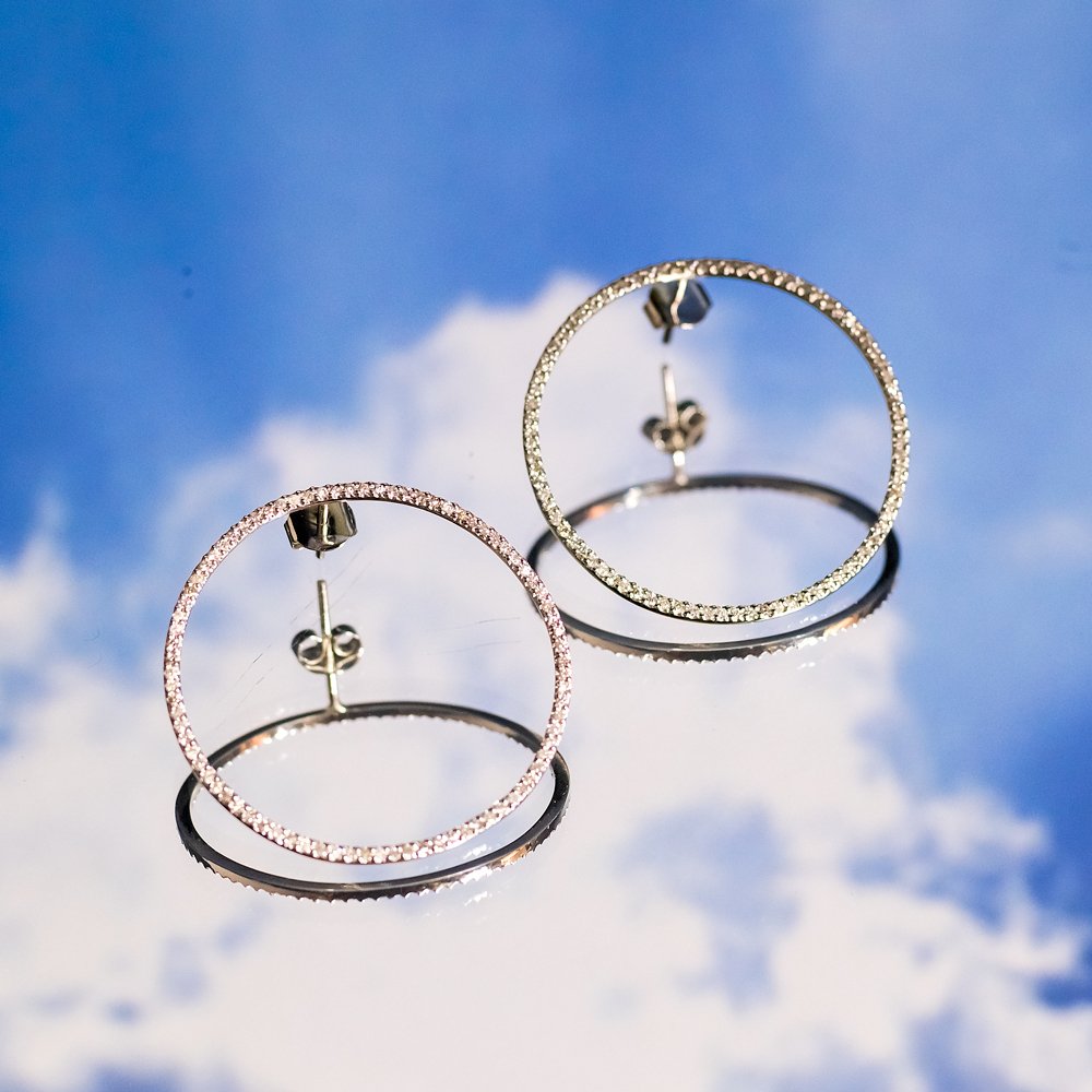 Argola Total Diamantes Front