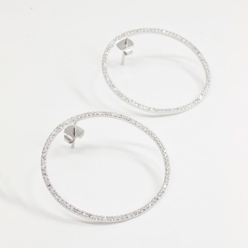 Argola Total Diamantes Front