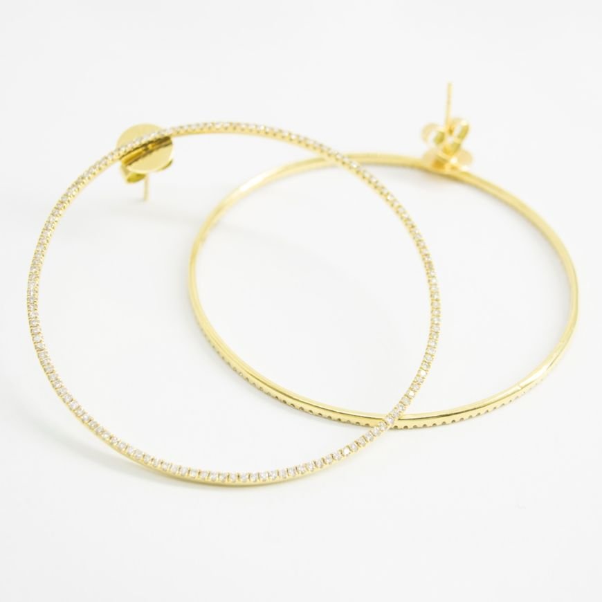 Argola Total Diamantes Front