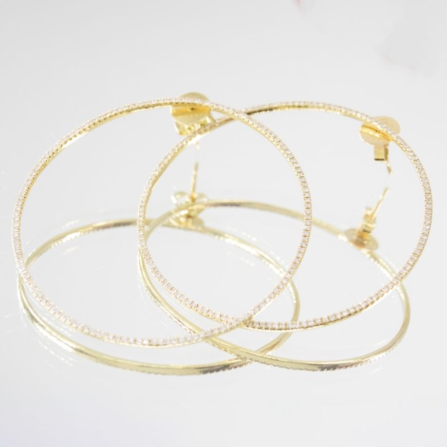 Argola Total Diamantes Front