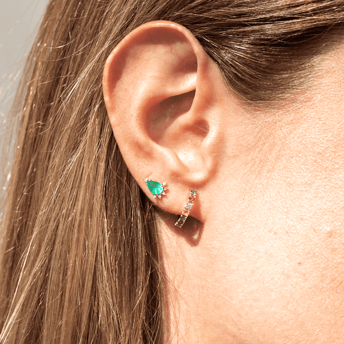 Argolinha Colorida Florescer Zircônias Ouro 18K