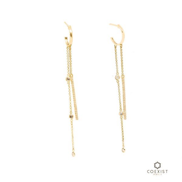 Argolinha Corrente Line Diamantes