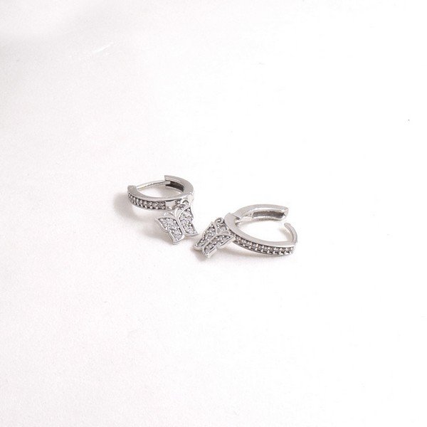 Argolinha Diamantes Borboletas Florescer