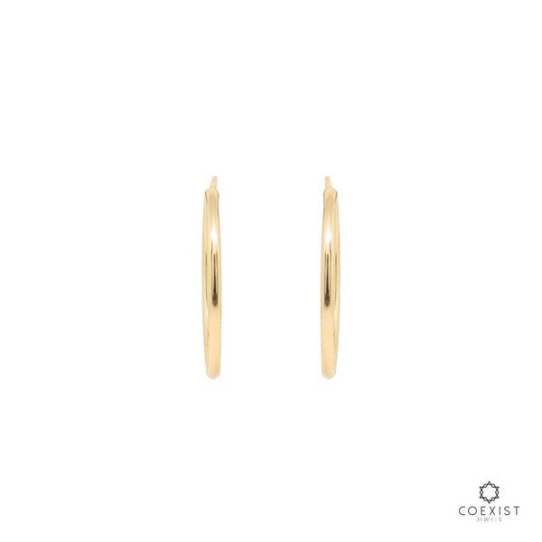 Argolinha Minimal Grande Ouro 18K