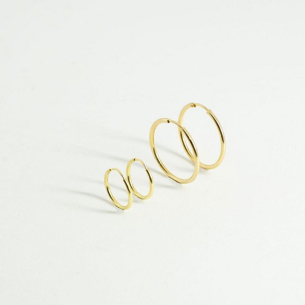 Argolinha Minimal Grande Ouro 18K