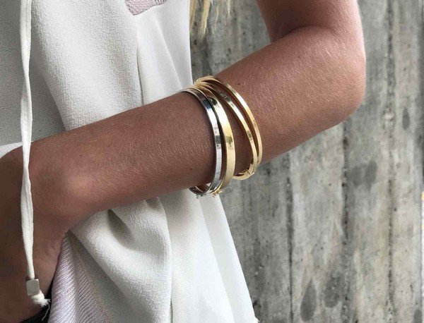 Bracelete Alto Ouro Liso