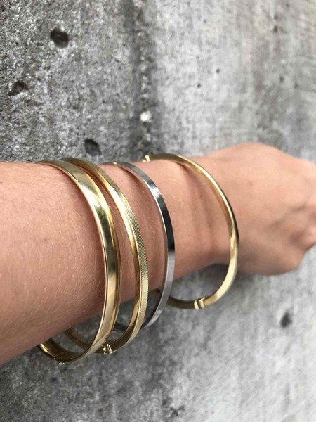 Bracelete Alto Ouro Liso