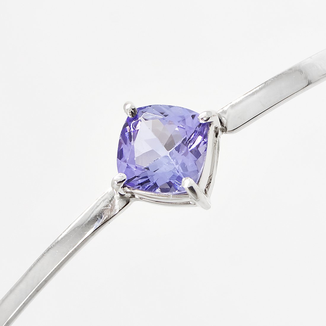 Bracelete Rígido Tanzanita Retangular 
