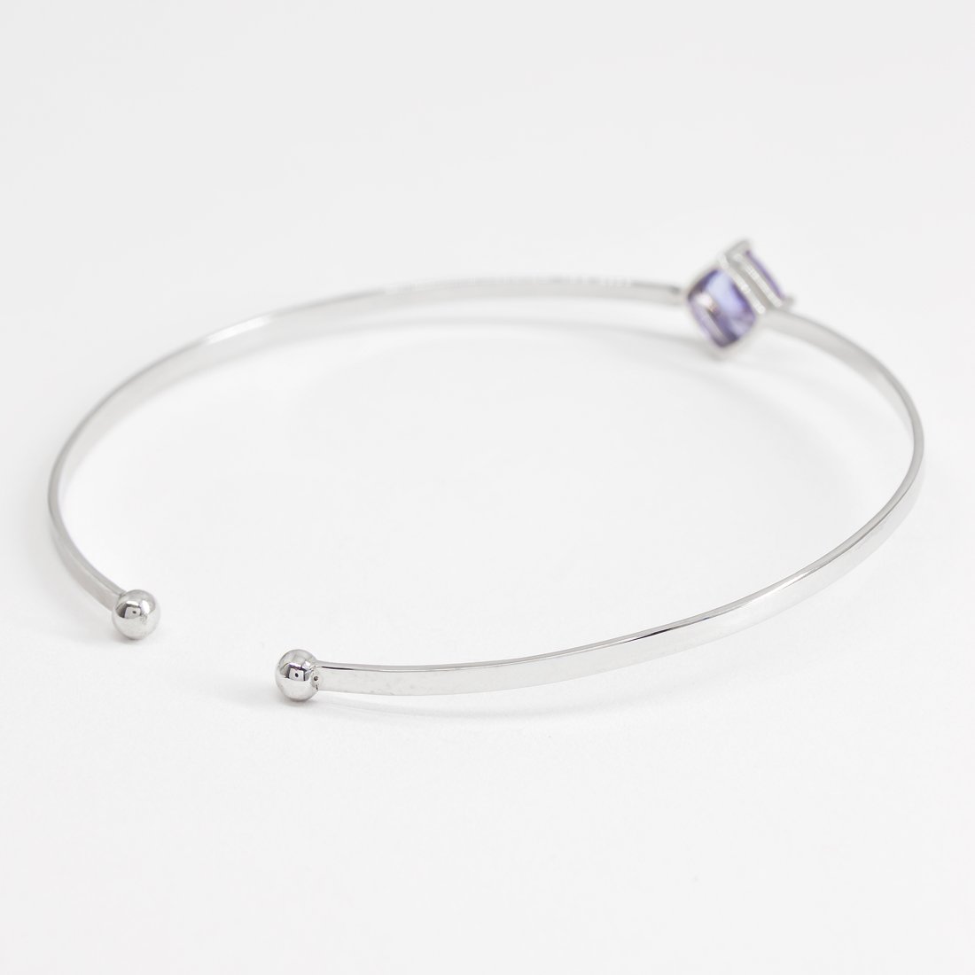 Bracelete Rígido Tanzanita Retangular 