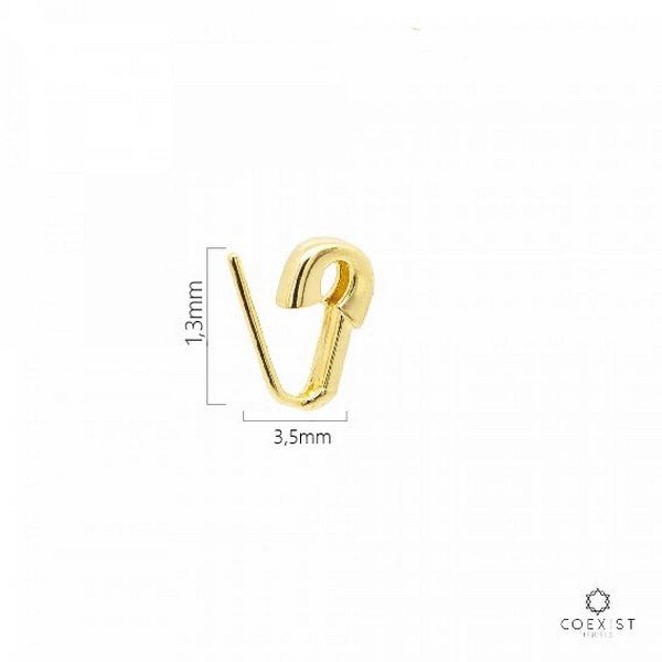 Brinco Alfinete Pequeno Liso Prata 925 (peça unitária)