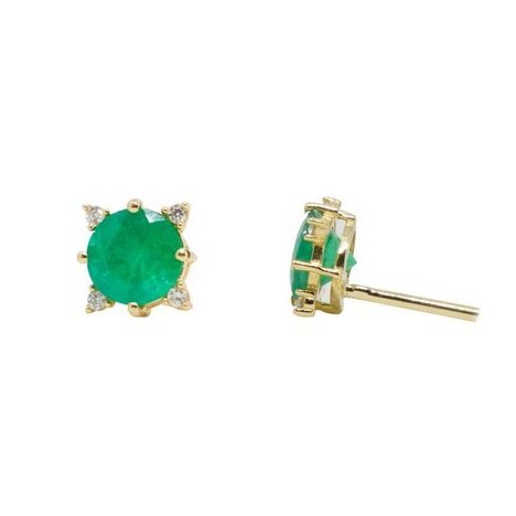 Brinco Alice Esmeraldas e Diamantes