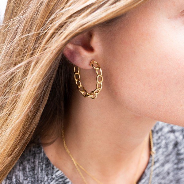 Brinco Argola Cartier em Ouro 18K