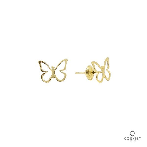 Brinco Borboletinha Ouro 18K
