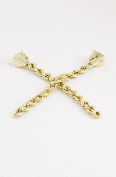 Brinco Cordão Torcido Ouro 18k