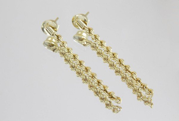 Brinco Cordão Torcido Ouro 18k