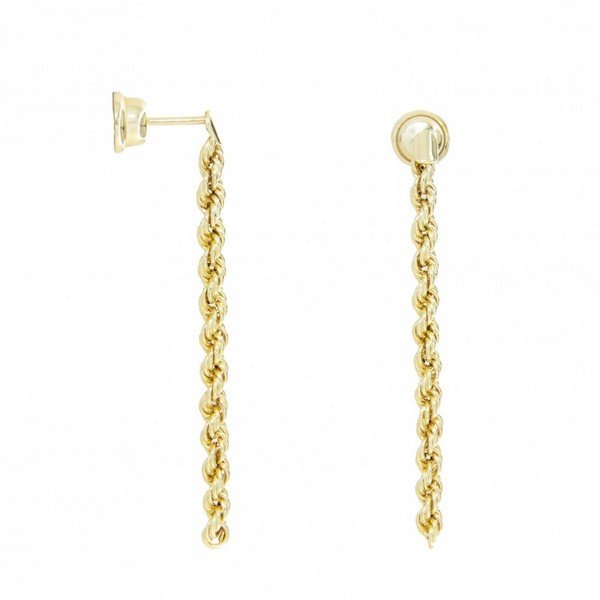 Brinco Cordão Torcido Ouro 18k