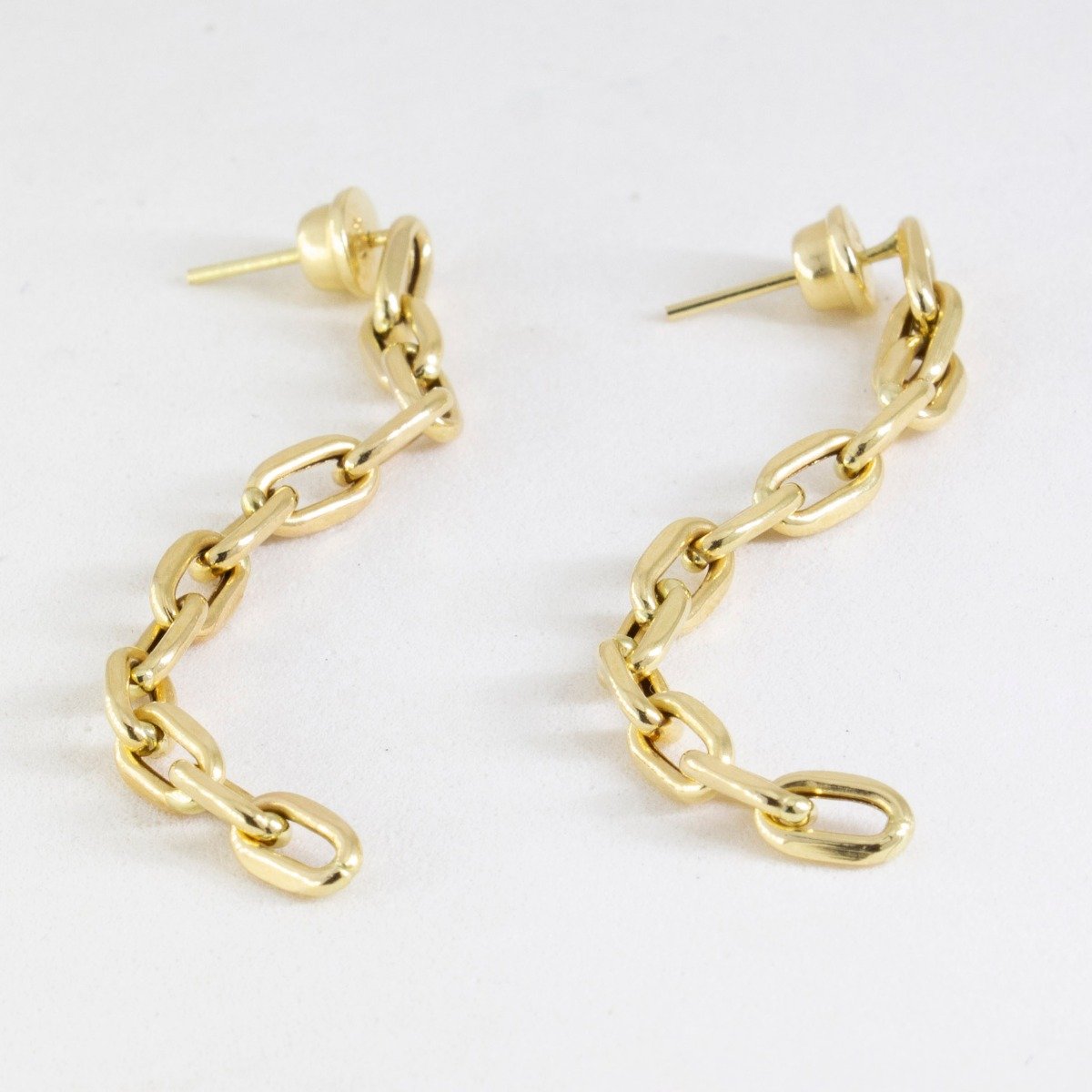 Brinco Corrente Longa Ouro 18K 