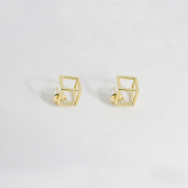 Brinco Cubo Diamante
