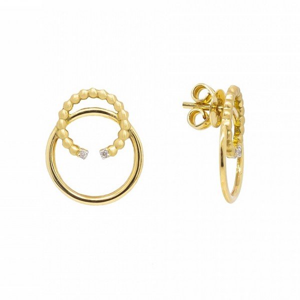 Brinco Double Hoop Diamantes