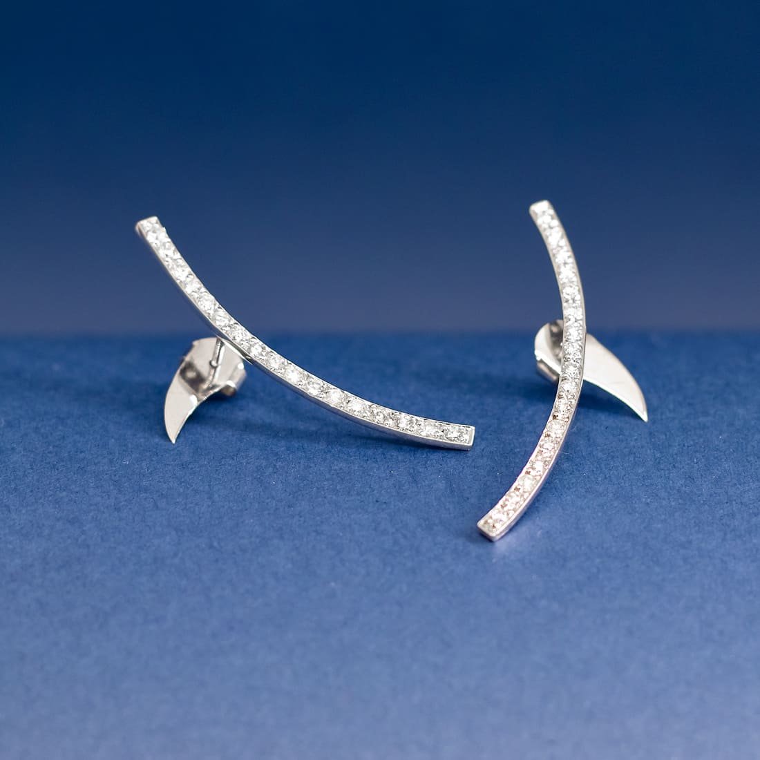 Brinco Earcuff Canoa Diamantes Extras 