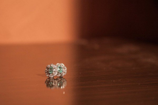 Brinco Flor Full Turmalina Paraíba e Diamantes