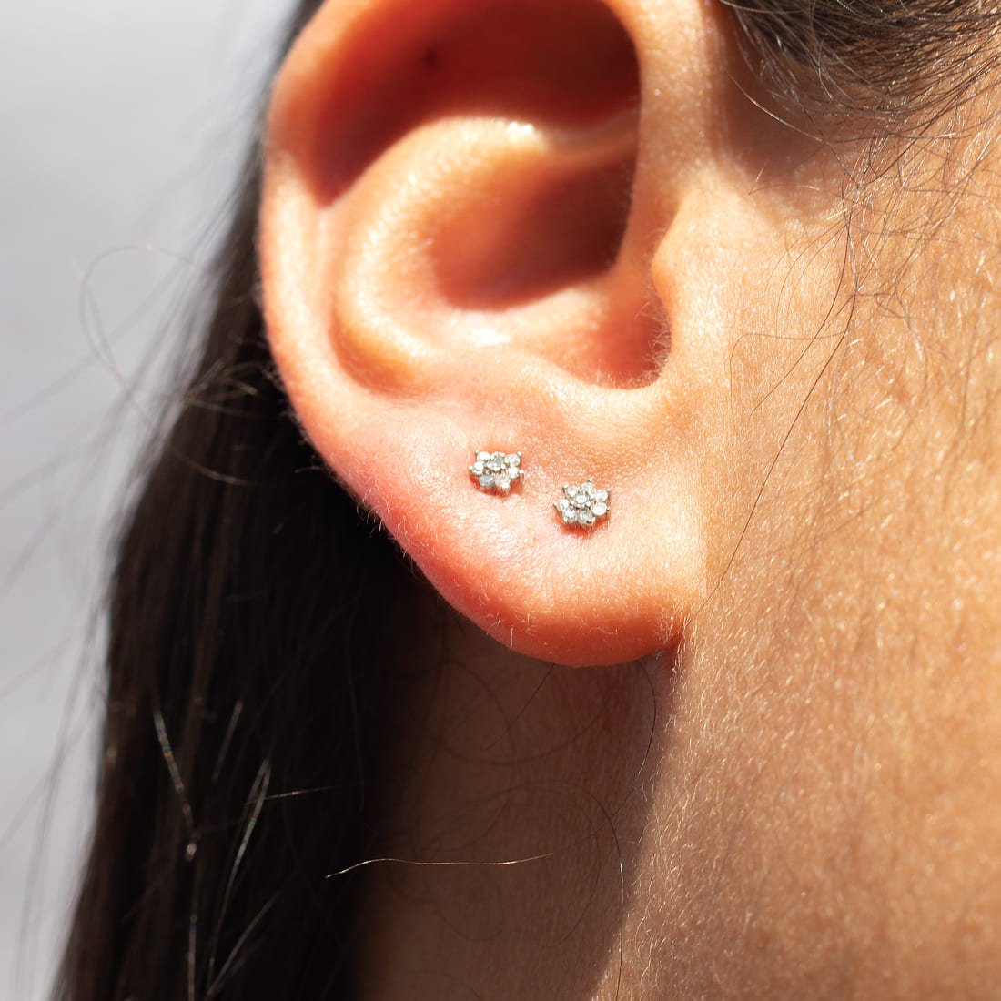 Brinco Florzinha Diamantes