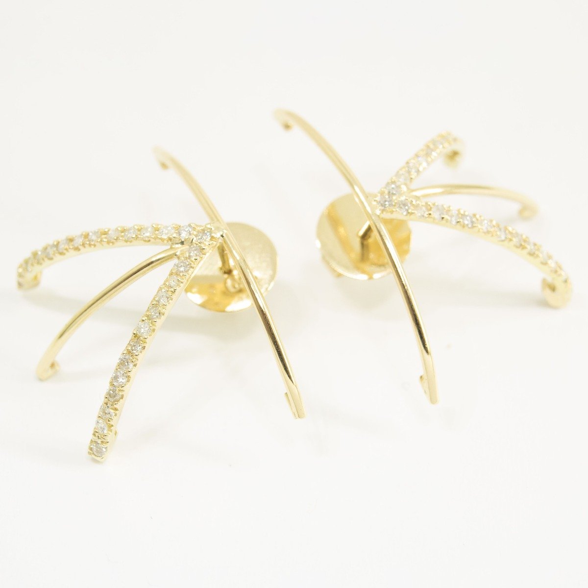 Brinco Garras Lisas e Diamantes