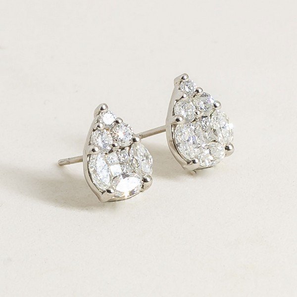 Brinco Gota Diamantes