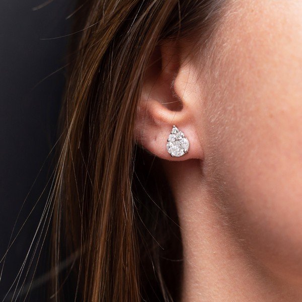 Brinco Gota Diamantes