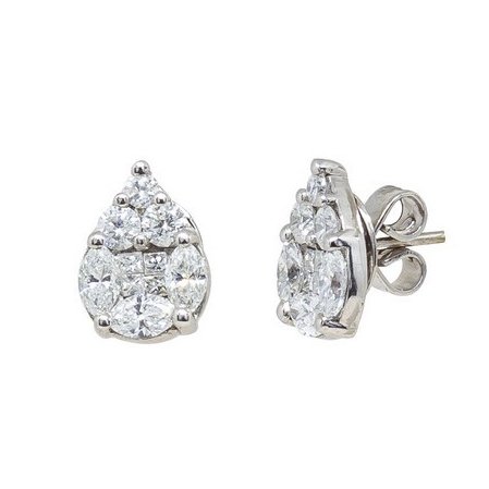 Brinco Gota Diamantes