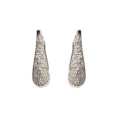 Brinco Gota Relevo Diamantes